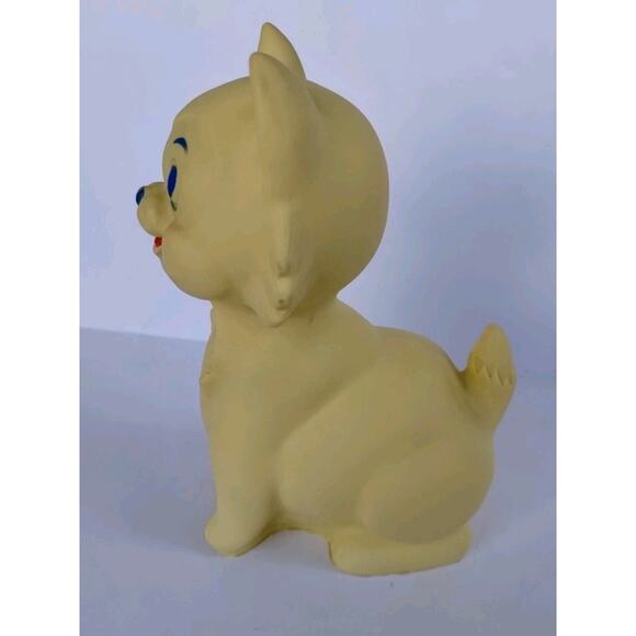 STAR Vintage Anithromorphic Squeaky Smiling Blue Eyed Cat Baby Toy RARE FIND - Picture 3 of 12